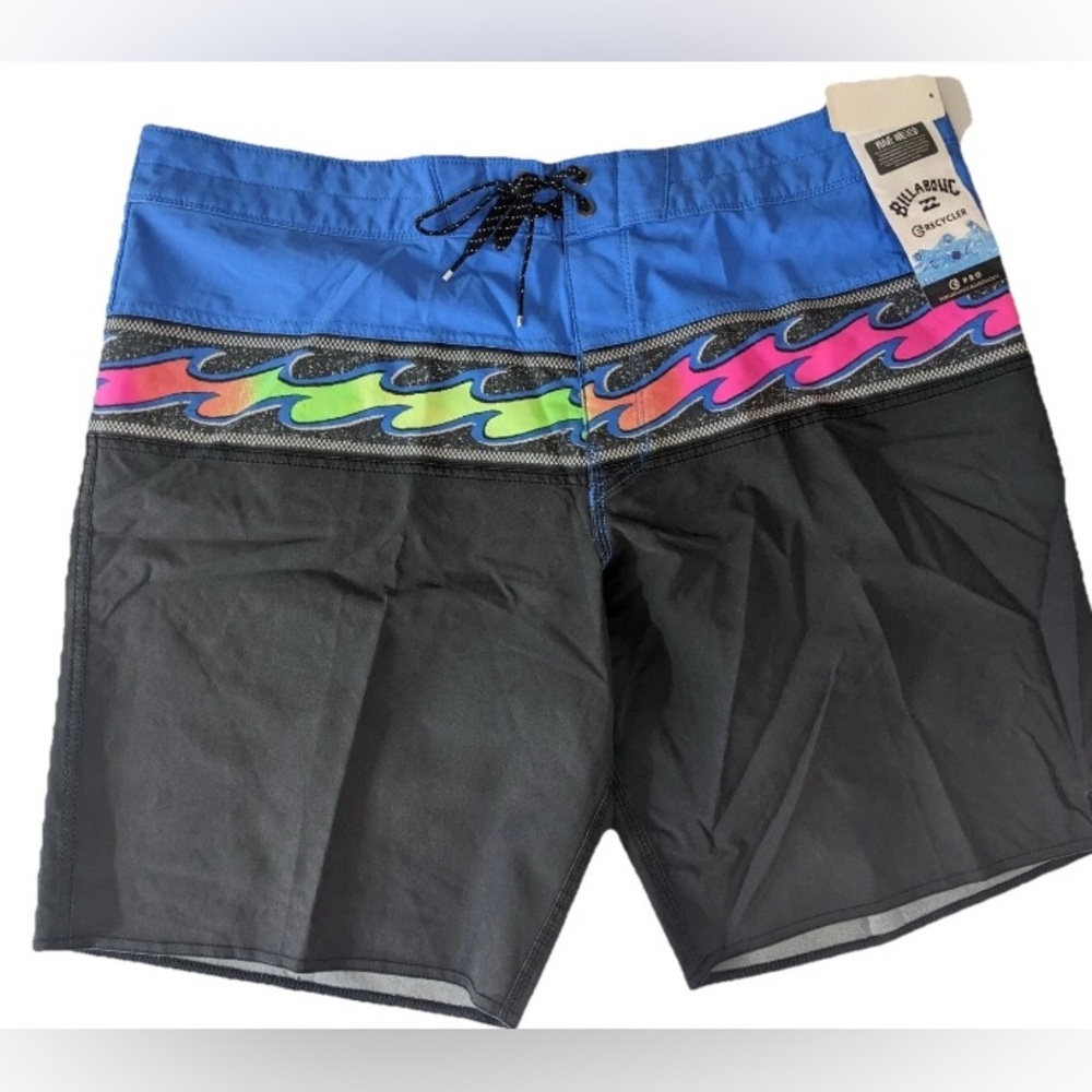 NEW SIZE 38 Men's Billabong Wave Washed Pro Boardshorts Polyester 9"I Blue